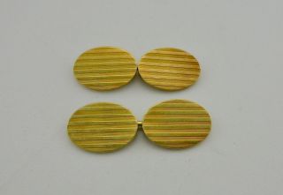 Authentic Vintage Tiffany & Co.  Oval 18k Yellow Gold Cufflinks - RARE 3