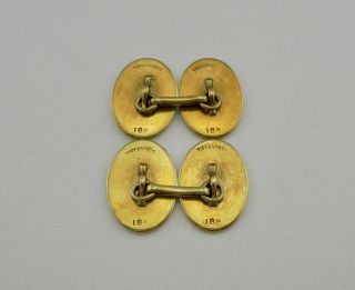Authentic Vintage Tiffany & Co.  Oval 18k Yellow Gold Cufflinks - RARE 4