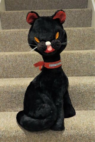 Vintage Dollcraft Boo Boo Kitty Black Plush 27 " As Seen On Laverne And Shirley