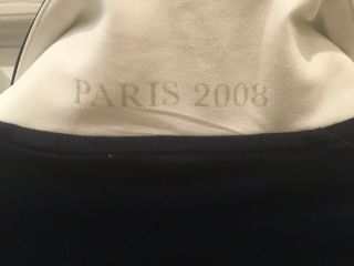 Vintage Nike Federer French Open 2008 Polo Shirt Blue White Trim Medium 4