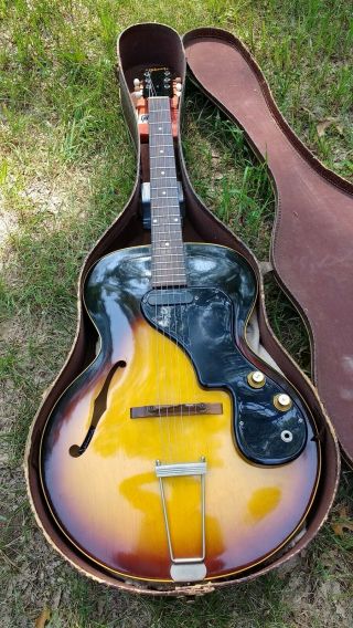 Vintage 1962 Gibson Es 120t Sunburst With Case