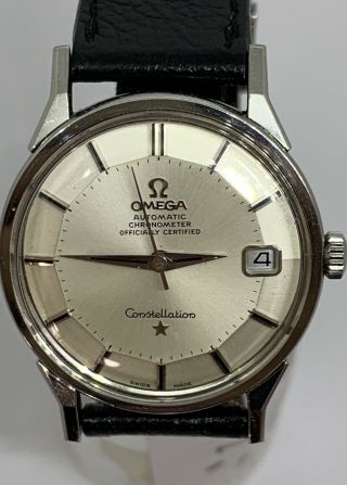 Vintage Omega Constellation Date Pie Pan Dial Cal 564 Automatic Ref 168.  005