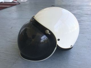 Vtg 60s Bell Toptex Helmet Snell Memorial Foundation Bubble Shield Display Rare