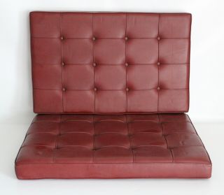 1972 Knoll Mies Van Der Rohe Barcelona Leather Chair Cushions Vtg Mid Century 2