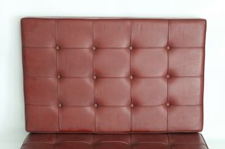 1972 Knoll Mies Van Der Rohe Barcelona Leather Chair Cushions Vtg Mid Century 2 2