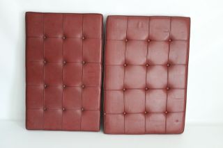 1972 Knoll Mies Van Der Rohe Barcelona Leather Chair Cushions Vtg Mid Century 2 3