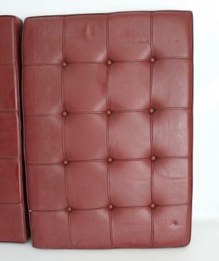1972 Knoll Mies Van Der Rohe Barcelona Leather Chair Cushions Vtg Mid Century 2 4