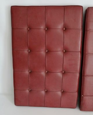 1972 Knoll Mies Van Der Rohe Barcelona Leather Chair Cushions Vtg Mid Century 2 5