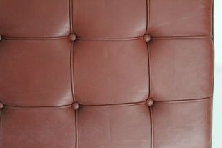 1972 Knoll Mies Van Der Rohe Barcelona Leather Chair Cushions Vtg Mid Century 2 9