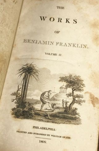 The of Benjamin Franklin 6 Volume Antique Book Set William Duane 1809 6