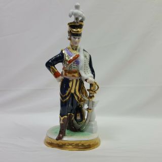 Kpm Porcelain Figurine Of Napoleon Marshall Junot Vintage German Made