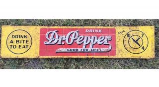 Vintage Advertising Dr.  Pepper Sign 10 2 4,  Soda Pop,  18x 4