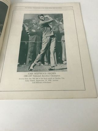 Vintage Golf Memorabilia / 41st National Amateur Championship Program / 1937 8