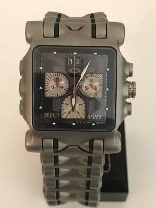 Oakley Minute Machine Titanium Watch Costume Bead Blasted Very Rare Unique Watch