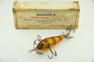 Heddon Fat Body 100 Lure Early Perch Cup Rig 3T 1 BW in White Pasteboard Box SK1 2