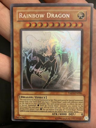 Yugioh Rainbow Dragon Taev - En006 Ghost Rare Misprint Elemental Hero Chaos Error