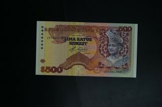 Rare Malaysia 1982nd $500 Note Gem - Unc Zv1660047 (v473)