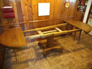 Antique Oak Extension Dining Room Table 11