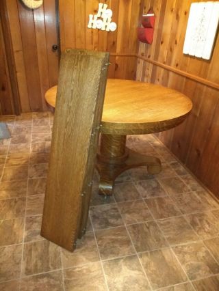 Antique Oak Extension Dining Room Table 12