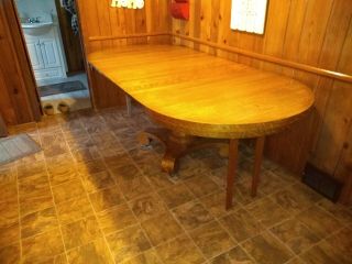 Antique Oak Extension Dining Room Table 8