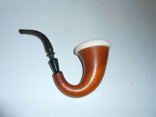 Vintage Calabash Gourd Meerschaum Bowl Sherlock Holmes Style Pipe