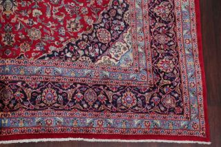 VINTAGE Traditional Floral RED Area Rug Hand - Knotted Living Room Oriental 10x12 6
