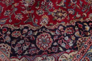 VINTAGE Traditional Floral RED Area Rug Hand - Knotted Living Room Oriental 10x12 8