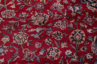 VINTAGE Traditional Floral RED Area Rug Hand - Knotted Living Room Oriental 10x12 9
