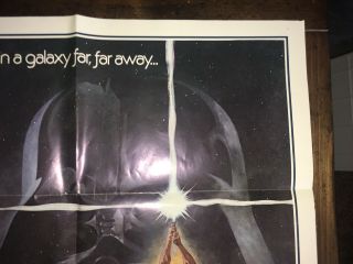 Vintage Star Wars Movie Poster 1977 Hope 27”x41” 7