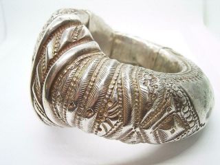 Antique Vintage Omani Solid Silver Anklet Bracelet 276 Grams