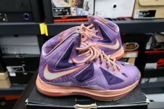 Nike Lebron James 10 Allstar Extraterrestial Purple Size 8 Og Retro Vtg Vintage