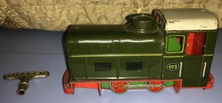 Vintage Biller 013 Train Engine Wind Up With Key Made In Us Zone Germany