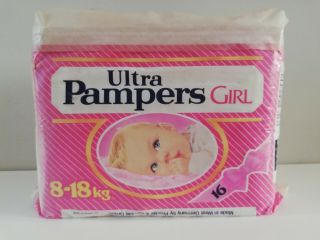 Vintage Pampers Ultra 16 MAXI Diapers for Girls 8 - 18kg / 15 - 40lbs 3
