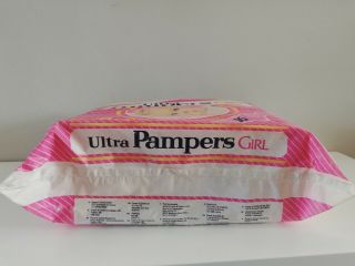 Vintage Pampers Ultra 16 MAXI Diapers for Girls 8 - 18kg / 15 - 40lbs 5