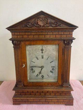 Antique W&h Architectural Rosewood Cased 5 Gongs Bracket Clock.  C1890