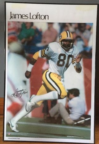 James Lofton Si Sports Illustrated Poster Green Bay Packers 1980’s Vintage Rare
