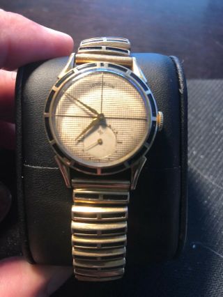 Vintage Lord Elgin 14k Gf Wristwatch W/ Matching Band - Not Running