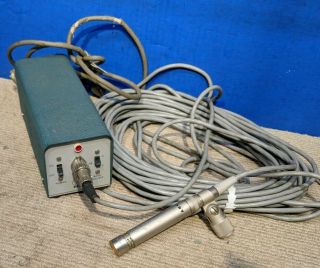 Vtg Akg C - 60 Tube Microphone With Power Supply For Ac - 701 Vacuum Recording Audio