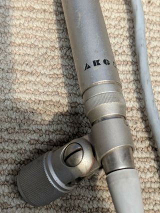 Vtg AKG C - 60 TUBE MICROPHONE With Power Supply For AC - 701 Vacuum Recording Audio 4
