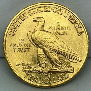 1910 $10 Indian Head Eagle Gold Coin BU UNCIRCULATED RARE COIN. 2