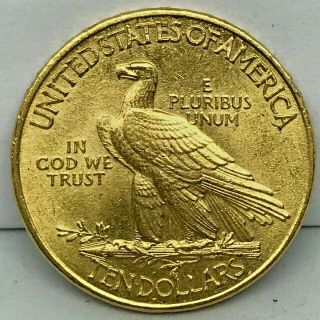 1910 $10 Indian Head Eagle Gold Coin BU UNCIRCULATED RARE COIN. 6