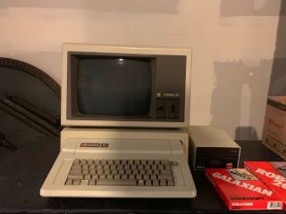 Vintage Apple IIe with Monitor,  Floppy Drive,  10 Floppy Disks 4