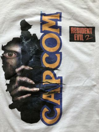 Resident Evil 2 Vtg Capcom Video Game Graphic T - Shirt L Rare 90s Playstation 