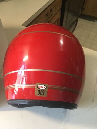 Vintage Bell Spirit Cherry Red Helmet With Box.  Size 7 7/8.  With Shield 5