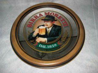 Rare Vintage Birra Moretti Beer Mirror Pub / Bar Advertising Sign 21 " X 19 "