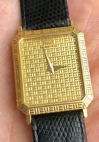 A Rare 18k Solid Gold Piaget Wrist Watch Circa 1980s