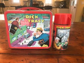 1967 Vintage Dick Tracy Lunchbox With Thermos