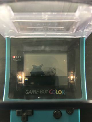 Blue Gameboy Color With Games And Vintage Carrying Case 4