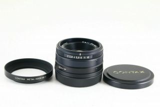 [rare ] Contax Carl Zeiss G Planar 35mm F/2 T Black Lens For G1 G2 Japan 5670