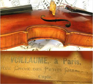 Stunning Old Antique Violin French Iron Branded & Labeled Vuillaume 4/4 NR 5
